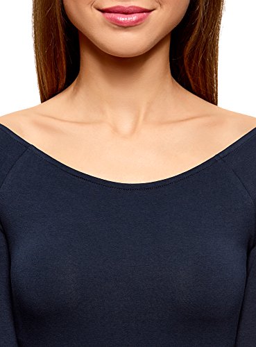 oodji Ultra Mujer Vestido con Escote Barco (Pack de 3), Azul, ES 36 / XS