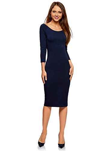 oodji Ultra Mujer Vestido con Escote Barco (Pack de 3), Multicolor, ES 34 / XXS