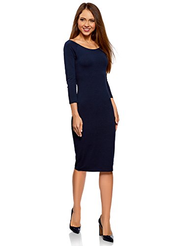 oodji Ultra Mujer Vestido con Escote Barco (Pack de 3), Multicolor, ES 34 / XXS