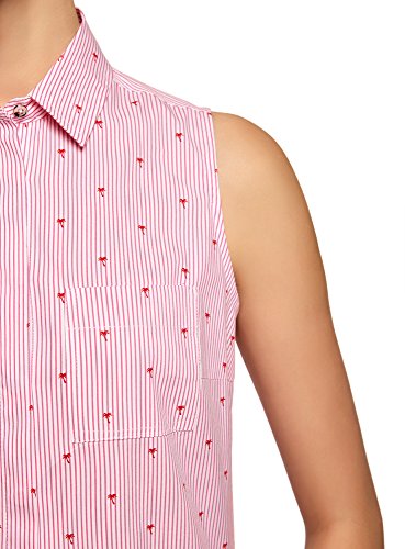 oodji Ultra Mujer Vestido de Algodón, Rosa, ES 38 / S