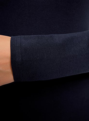 oodji Ultra Mujer Vestido de Punto Ajustado, Azul, ES 34 / XXS