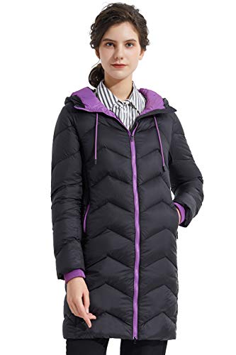 Orolay Abrigo Largo de Plumón para Mujer Chaqueta de Invierno con Capucha