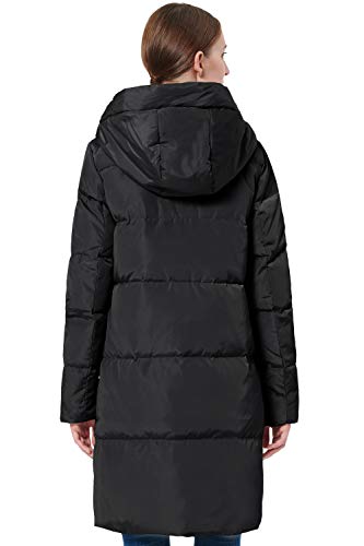 Orolay Chaqueta de Invierno Abrigo de Plumas con Estilo con Capucha Negro X-Large