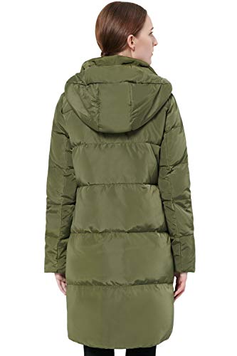 Orolay Chaqueta de Invierno Abrigo de Plumas con Estilo con Capucha Verde XX-Large
