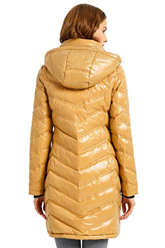 Orolay Chaqueta de Plumas Acolchada para Mujer Abrigo de Invierno Engrosado con Capucha Desmontable