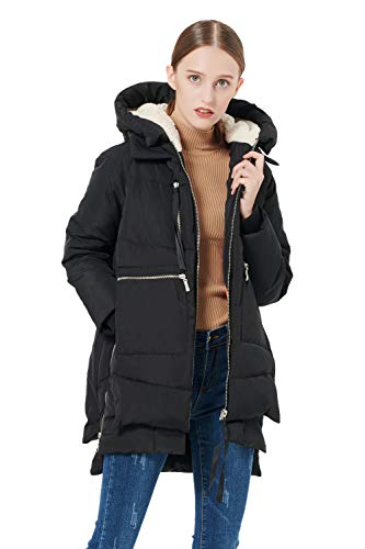 Orolay Mujer Chaqueta de Plumas Engrosada Negro Medium