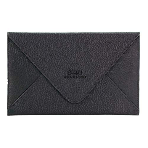 Otto Angelino Tarjetero de Cuero Genuino para Tarjetas de Crédito con Embrague - Cartera de Viaje con Estilo Sobre y Cierre Magnético-Múltiples Ranuras para el Dinero, Smartphone - Bloqueo de RFID