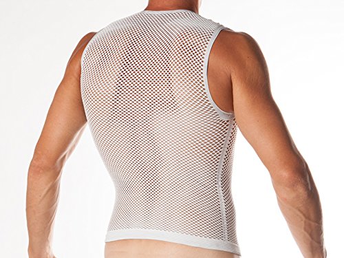 Outwet LP1 Carbon Camiseta Sin Mangas, Hombre, Blanco, Talla Única