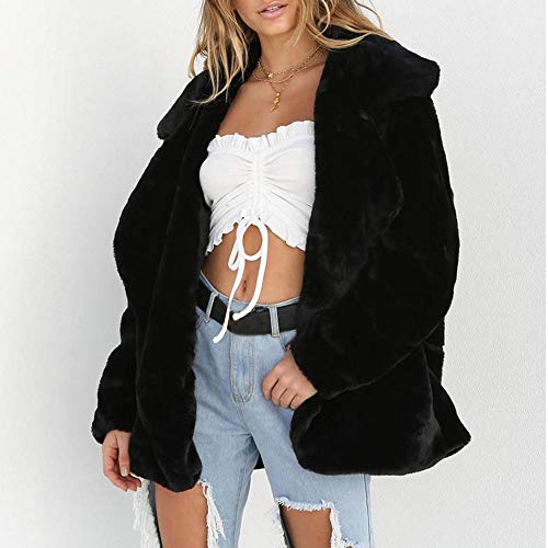 Overdose Abrigo Mujer Abrigo De Invierno MantéNgase Abrigado Abrigo Suelto Collar De Solapa Abrigo De Piel Artificial Abrigos Mujer Invierno Rebajas