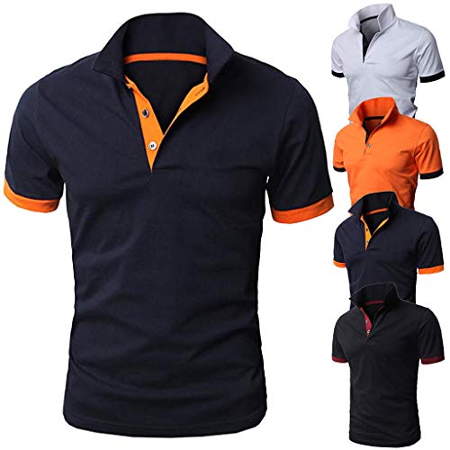 Overdose Camisas Hombre Manga Corta T Shirt Personalidad De Los Hombres Camisas De Manga Corta Casual Color Sólido Jerseys Camisa Polo