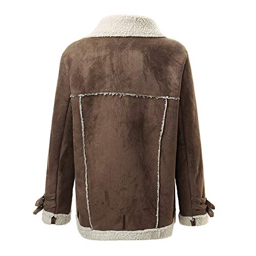 Overdose Chaqueta De Invierno Nueva Faux Suede Warm Jacket Zipper Up Escudo Grueso Superventas Outwear con Bolsillos Ocio Tops Estilo Sexy Blusa Abrigo