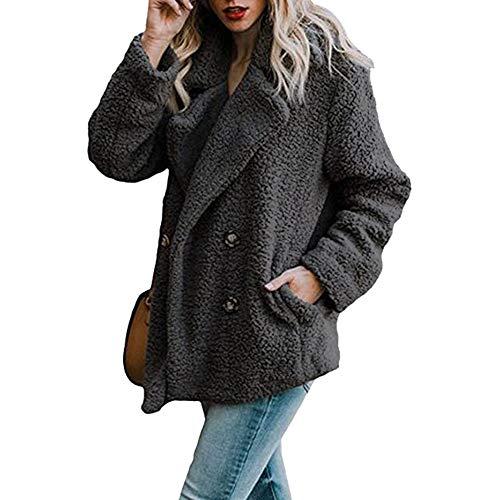 Overdose Chaqueta De Invierno para Mujer Casual Outwear Parka Cardigan Slim Coat Overcoat Invierno Abrigo
