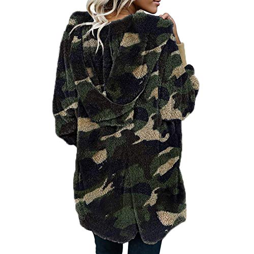 OverDose mujer Venden Mejor Sudadera con Capucha Larga Chaqueta Sudaderas con Capucha Linda Parka Outwear Chaqueta De Rebeca Largo Caliente Cuello De Piel con Capucha Chaqueta