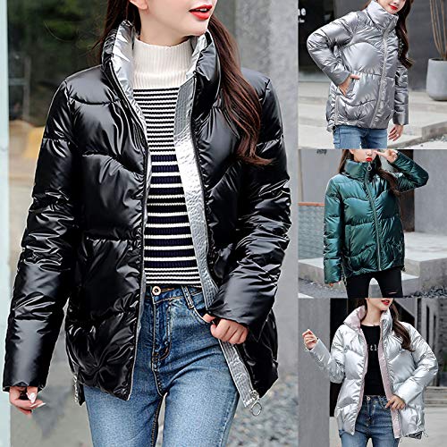 Overdose Mujeres Ultra Light Down Chaqueta con Capucha Invierno Down Rosa Negro Chaquetas Invierno Abrigo Mujeres Parka Abrigos con Cremallera (x-Large, Verde)