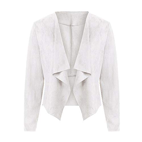 Overdose Ocasional De Manga Larga De Cuero Abierto Frente Corto Cardigan Traje De Chaqueta De Trabajo De Oficina Abrigo Mujeres Invierno Abrigo