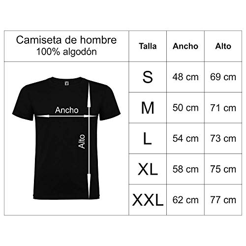 Pack de 2 Camisetas Negras para Parejas, I'am Her Batman y He's my Batman Dorado (Mujer Tamaño M + Hombre Tamaño L)