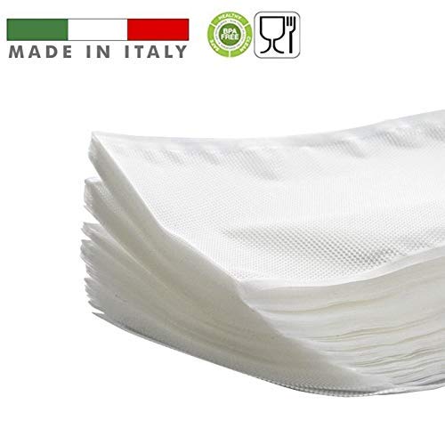 Palucart® bolsas de vacío para alimentos 105 micras transparente Made in Italy 15x25