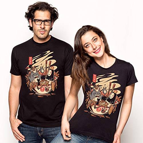 Pampling Ramen Pool Party - Totoro, Camiseta Hombre, Negro, L