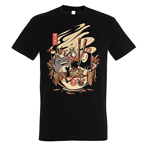 Pampling Ramen Pool Party - Totoro, Camiseta Hombre, Negro, L