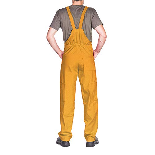 Pantalones con peto de trabajo para hombre, Made in EU, Mono de trabajo, Azur, blanco, rojo, verde, negro (S, Amarillo)