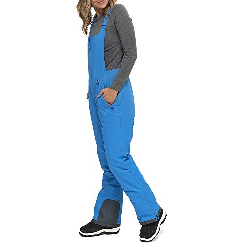 Pantalones con Peto de Trabajo para Mujer, Mono de Trabajo, Pantalón de Peto elástico de Trabajo Berlin, Pantalón de Trabajo Completo con Bolsillos (Azul, S)