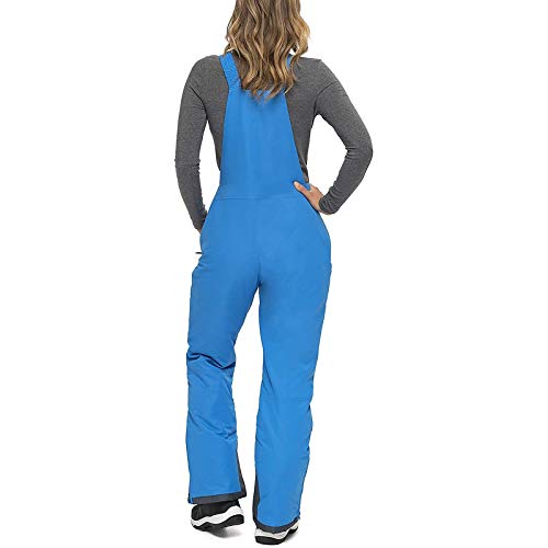Pantalones con Peto de Trabajo para Mujer, Mono de Trabajo, Pantalón de Peto elástico de Trabajo Berlin, Pantalón de Trabajo Completo con Bolsillos (Azul, S)