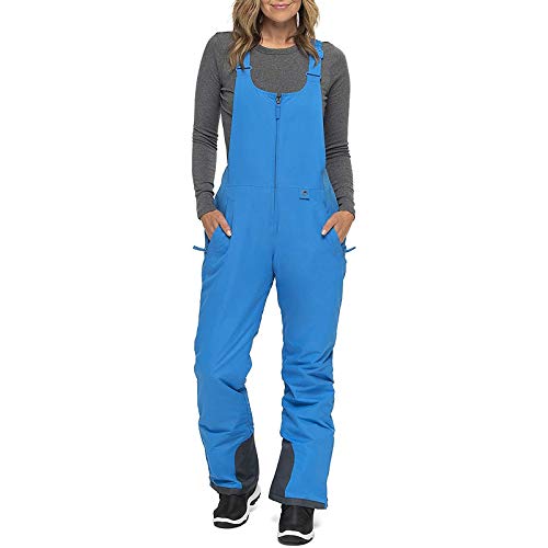 Pantalones con Peto de Trabajo para Mujer, Mono de Trabajo, Pantalón de Peto elástico de Trabajo Berlin, Pantalón de Trabajo Completo con Bolsillos (Azul, S)