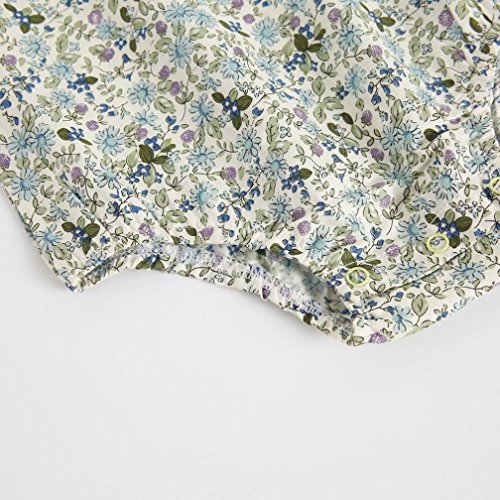 PAOLIAN Ropa para bebé niñas Monos Verano 2018 Mameluco Impresion de Floral Sin Mangas Cuello Redondo Fiestas Conjuntos para recién Nacidos bebés niñas de 6 Meses - 3 años (6M, Verde)