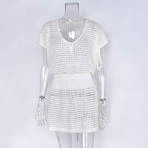 para Mujer Cubierta de Playa Ups,Blusa de Playa con Cuello en V y Cintura Cortada, Traje de baño de Bikini de Vacaciones Negro,Verano Pareo Playa Mujer Cuello