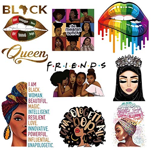 Parches Infantiles Para Ropa Bonita Pegatina De Transferencia Térmica Para Mujer Africana En La Ropa, Parches De Hierro Diy Para Ropa, Camiseta Lavable Para Mujer, Parche, Aplique-Tamaño: 18X23Cm