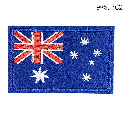 Parches Ropa Parches Apliques Parches bordados Apto para la reparación o DIY de camisetas, jeans, ropa, bolsos y otros textiles, insignia de 9pcs de la bandera europea y americana