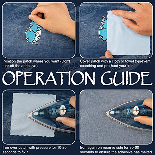 Parches Ropa，Muscccm 14 Pcs Vida Marina Termoadhesivos DIY Coser O Planchar En Los Parches Apliques Para Ropa Camiseta Jeans Sombrero Pantalon Bolsas Incluye Un Set De Kits De Costura