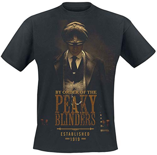 Peaky Blinders - Gangs Of Birmingham EST 1919 Hombre Camiseta Negro XL, 100% algodón, Regular
