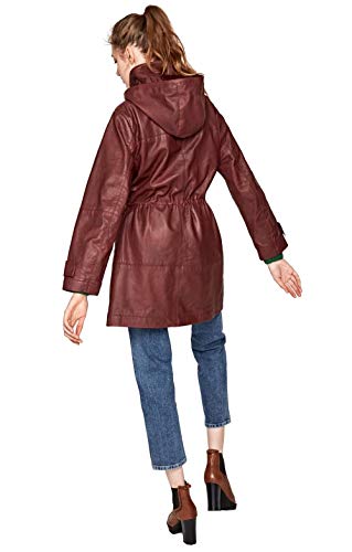 Pepe Jeans - Abrigo Piel MANDIES Mujer Color: 284 GRANET Talla: Size M
