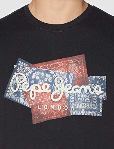 Pepe Jeans Benjamin Camiseta, Azul (985), X-Small para Hombre