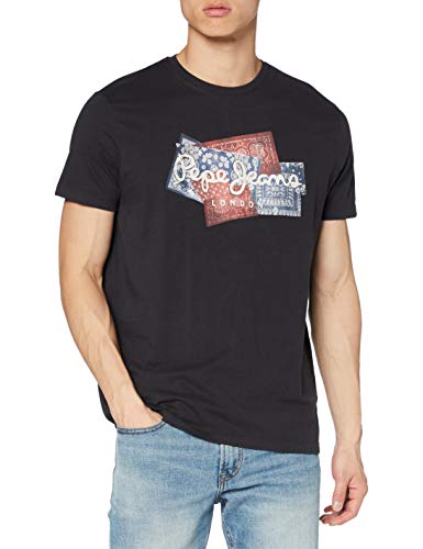 Pepe Jeans Benjamin Camiseta, Azul (985), X-Small para Hombre