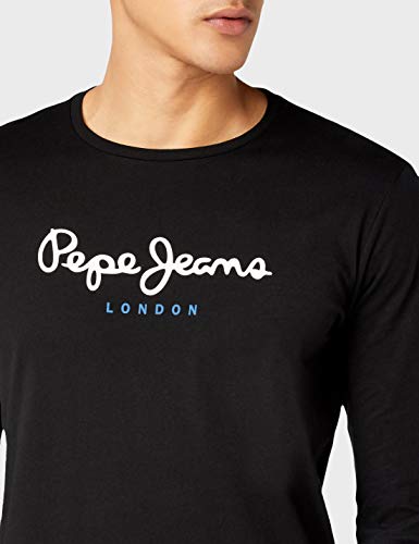 Pepe Jeans Eggo Long PM501321 Top de manga larga, Negro (Black 999), Medium para Hombre