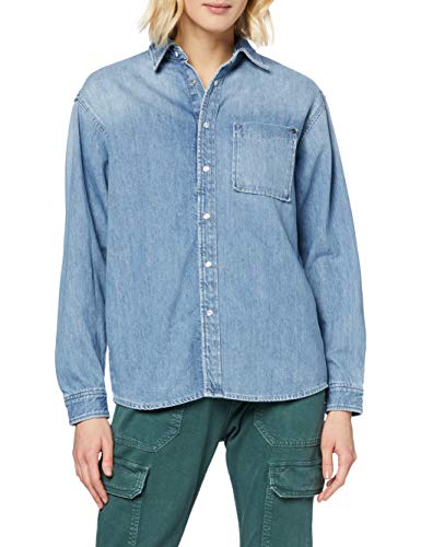 Pepe Jeans Lucy Shirt Blusa, Azul (Light Used 000), X-Small para Mujer