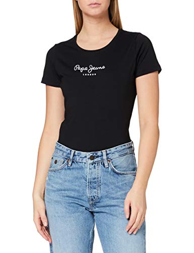 Pepe Jeans New Virginia PL502711 Camiseta, Negro (Black 999), Large para Mujer