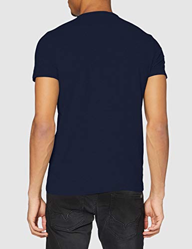 Pepe Jeans Original Basic S/S PM503835 Camiseta, Azul (Navy 595), Large para Hombre