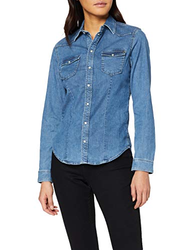 Pepe Jeans Rosie Camisa, Azul (Medium Used 000), X-Small para Mujer