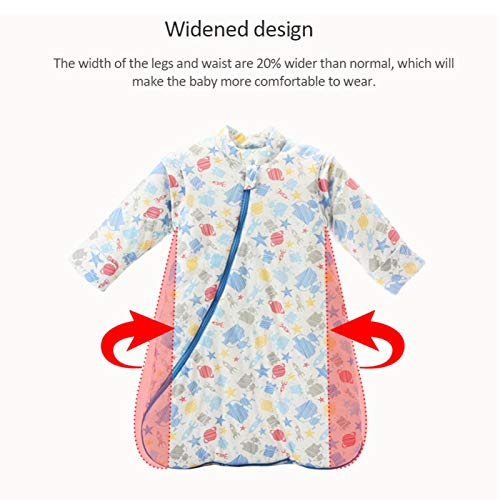 Per Saco de Dormir para Bebés de Invierno con Mangas Desmontables Pijamas para Bebés de 1-3 Años