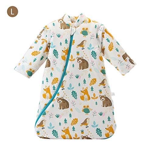 Per Saco de Dormir para Bebés de Invierno con Mangas Desmontables Pijamas para Bebés de 1-3 Años