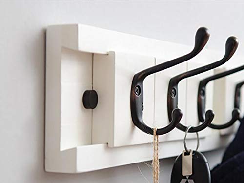 Perchero flotante montado en la pared, moderno y elegante, ahorro de espacio, con abrigos, bufandas, bolsos y más AM-YG010-A (6 ganchos)