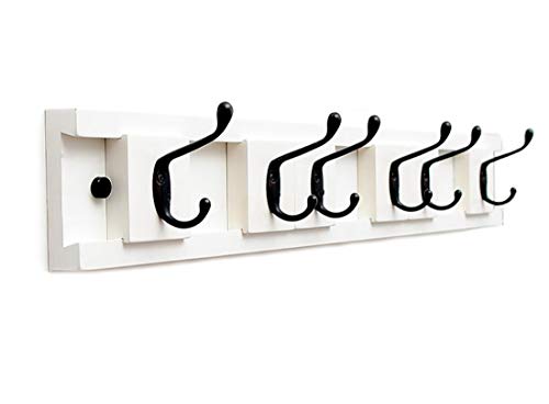 Perchero flotante montado en la pared, moderno y elegante, ahorro de espacio, con abrigos, bufandas, bolsos y más AM-YG010-A (6 ganchos)