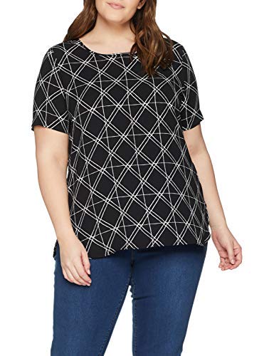 Persona by Marina Rinaldi Bario Camisa, Negro (Negro/Yogurth 074), 46 (Talla del Fabricante: 21) para Mujer