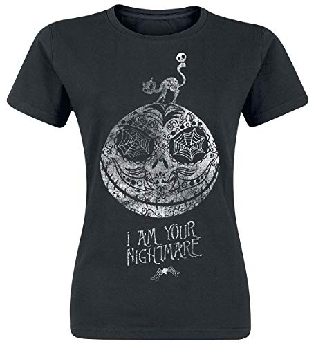 Pesadilla Antes De Navidad Jack Skellington - I Am Your Nightmare Mujer Camiseta Negro M