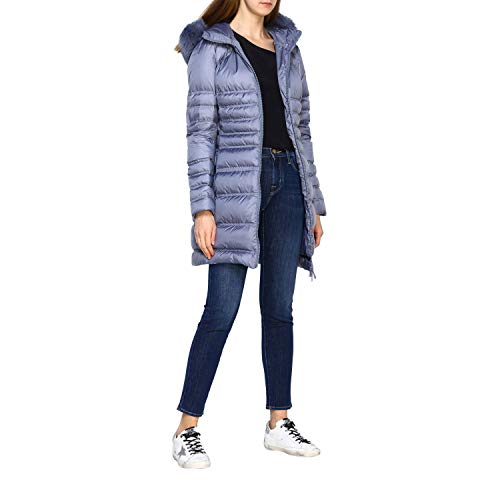 PEUTEREY Davis mq Fur 793 - Plumífero acolchado con capucha con piel azul Avion 793 Blue Avion 36