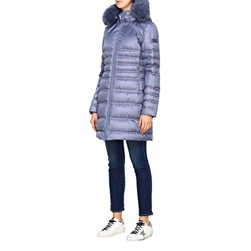 PEUTEREY Davis mq Fur 793 - Plumífero acolchado con capucha con piel azul Avion 793 Blue Avion 36