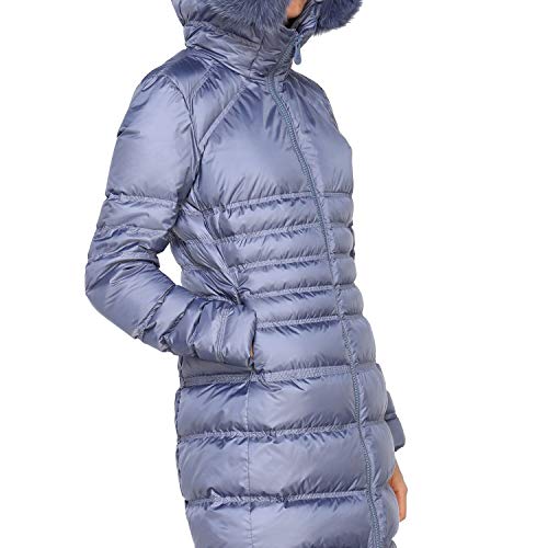 PEUTEREY Davis mq Fur 793 - Plumífero acolchado con capucha con piel azul Avion 793 Blue Avion 36